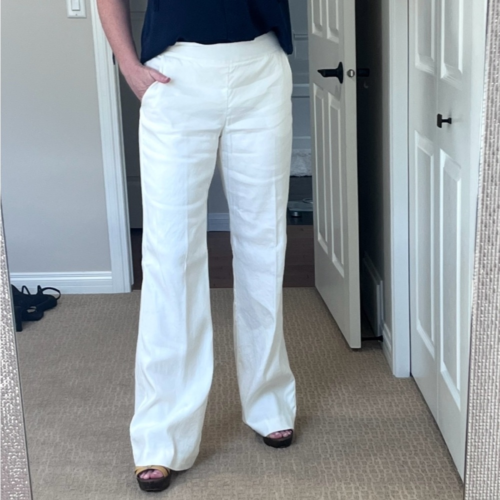 Cabi White Wide-Leg Angel Trouser